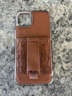 Walli Case Brown Leather iPhone 15 Plus Chelsea Deboer